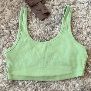 ZARA Light Green Crop Top